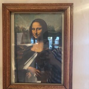 Vintage Art with Brown Frame